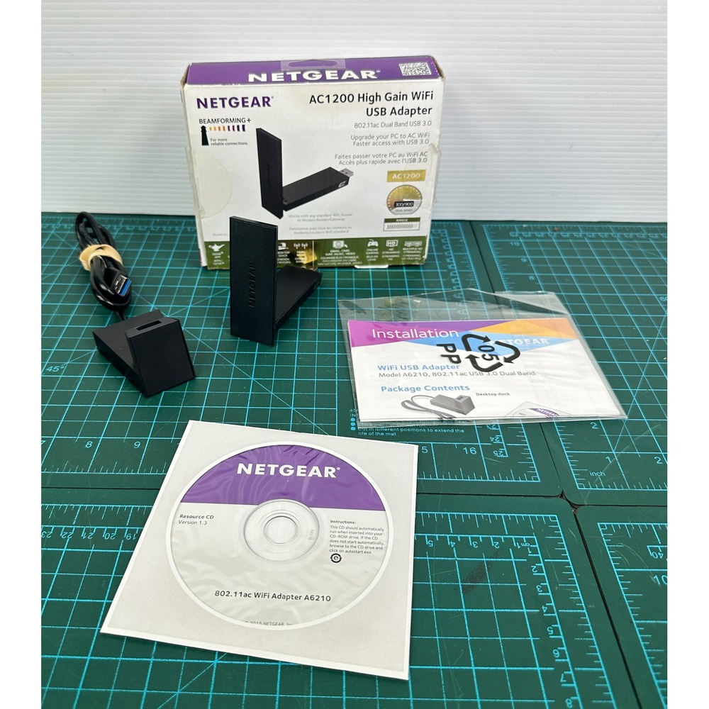 Netgear AC1200 High Gain WiFi USB Adapter A6210 Dual Band 802.11ac USB 3.0